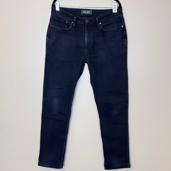 DU/ER Duer L2X Performance Denim Relaxed Taper Jeans - Men's Size 34*32 - Black - Picture 1 of 11